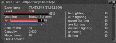 Signature for player Ares Elain