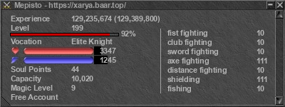 Signature for player Mepisto