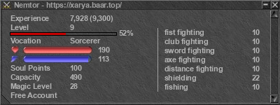 Signature for player Nemtor