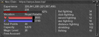 Signature for player Nex Elain